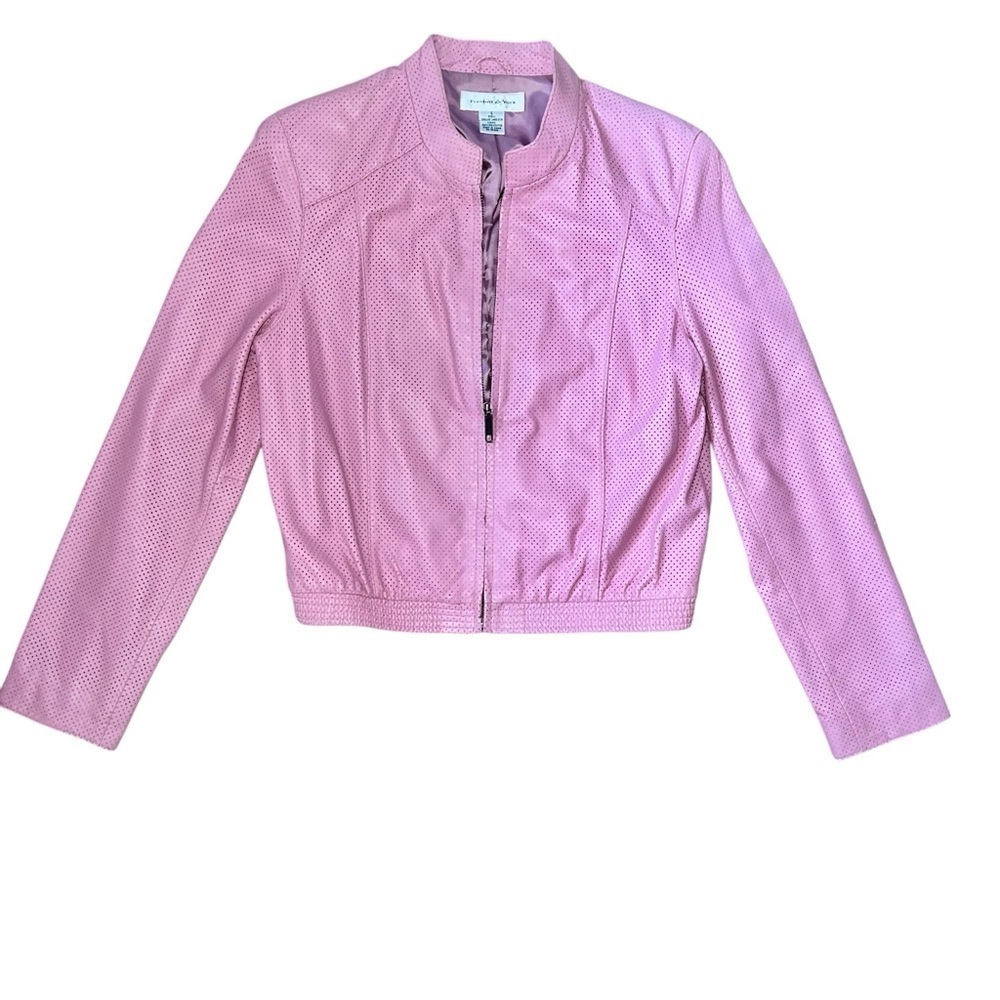 100% Lamb Skin size Large pink jacket